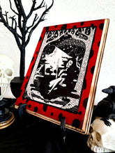 Load image into Gallery viewer, Red Spotted Rectangular Plaque with "A Light in the Dead of Night" Print