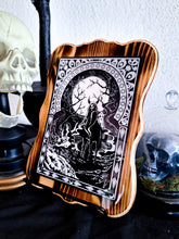 Load image into Gallery viewer, Ornate Rectangular Plaque with "Taking the Hand of Darkness" Print