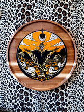 Load image into Gallery viewer, Circular Wooden Plaque with "The Scarecrow" Original Drawing