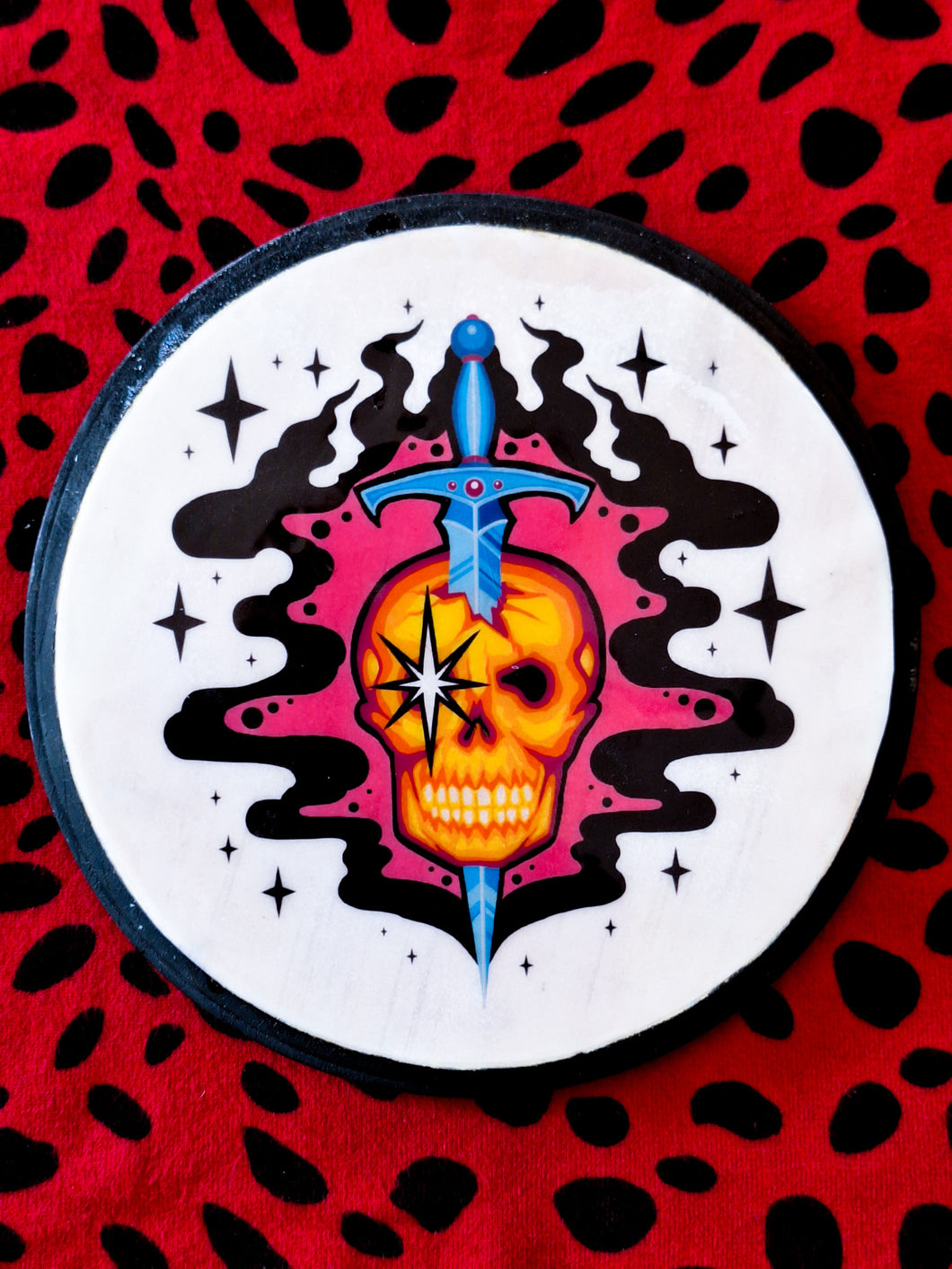 Skull and Dagger Circular Plaque